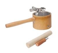TEHAUX Boîte de Moxibustion Portable en Bois de Bambou Support Moxa Petit Format 3 Cônes et Bâtons d'Armoise Accessoire de Massage pour Abdomen Dos et Taille