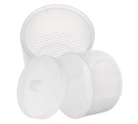 TEHAUX Boîte de Nettoyage Transparente pour Outils à Ongles Coffret en Plastique Couvercle Amovible pour Salon et Usage Maison Nettoyage des Pinces à Épiler et Accessoires Nail Art