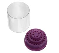 TEHAUX Boîte de Rangement 48 Trous en Plastique , Organisateur Pratique et Facile à Utiliser pour Forets à Ongles pour École de Nail Art et Formation Professionnelle