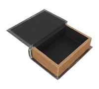 TEHAUX Boîte de Rangement Bible en Bois Naturel, Petite Taille, Décor de Noël Festif, Boîte D'emballage Multifonction pour Bonbons et Petits Objets, Coffret Présent Noël Élégant,