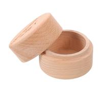 TEHAUX Boîte de Rangement en Bois Beige pour Dents de Lait et Cheveux de Bébé Compartiments Séparés, pour Conserver Souvenirs D'enfance Étagère