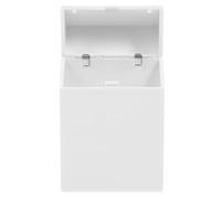 TEHAUX Boîte de Rangement Photo Mini Boîte de Feuilles Photo Plastique Blanc Accès Facile Design Compact