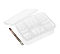 TEHAUX Boîte D'incubation 16 Compartiments en Plastique Blanc Facile à Nettoyer et Rangement Pratique, Équipée d'un Thermomètre Intégré pour Œufs de Reptiles