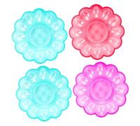 TEHAUX Boîtes Plastique Lot de 4 pour Œufs Plateau de Présentation pour Repas et Organisation la Cuisine 24 X 3 Cm Couleur Aléatoire