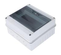 TEHAUX Boîtier de Distribution Électrique Étanche Voies avec Fenêtre Transparente Protection Circuit Rail Din Intégré pour Installation Extérieure et Borne de Recharge