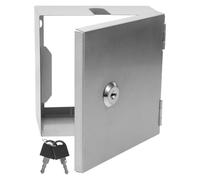 TEHAUX Boîtier de Prise Inoxydable Type Étanche avec Verrouillage Cache Prise Murale Métallique pour Protection Extérieure Jardin et Espaces Publics