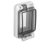 TEHAUX Boîtier de Protection Étanche pour Disjoncteur avec Fenêtre Transparente Couvercle pour Interrupteur Arrêt Urgence Protection Électrique Compacte pour de Charge et Applications