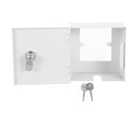 TEHAUX Boîtier de Protection pour Interrupteur Électrique 86 Type Verrouillable Métallique Blanc 65 MM de Hauteur Cache-Prise Étanche Sécurisé pour Usage Intérieur et Extérieur