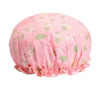 TEHAUX Bonnet de Imperméable à Double Couche Motif Flamant Rose Résistant à L’Huile Taille Unique Léger et Pliable Bonnet de Bain la Cuisine et Spa