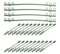 TEHAUX Boucle de Soutien pour Concombre en Plastique Vert Lot de 50 légère et compacte, pour légumes et Fleurs en intérieur et extérieur