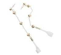 TEHAUX Boucles d'Oreilles Anti-Perte en Fer et Silicone Chaîne Cœur pour Écouteurs sans Fil Accessoires Pratiques et Polyvalents pour Femmes pour Entraînement et Usage Quotidien