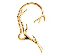 TEHAUX Boucles d'Oreilles Délicates Clip Cuivre Plaqué Or 52 Pouces Design Brindilles pour Présents d'Anniversaire et Soirées Femme sans Perçage