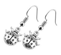 TEHAUX Boucles d'Oreilles Libellule Pendantes pour Femmes et Adolescentes 1 Paire en Métal Argenté Ancien Bijoux à Crochet Accessoire Mode pour Occasions Spéciales