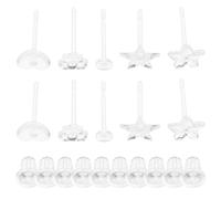 TEHAUX Boucles D'oreilles pour Oreilles Percées en Résine Transparente pour Femmes, Confortables et Sécurisées, Adaptées la Vie Quotidienne Fêtes, 1 Set Styles Variés