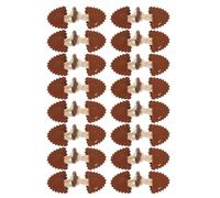 TEHAUX Boutons à Bascule en Corne Petit Format Lot de 8 Paires Couleur Marron Dentelle Décorative Boutons de Couture de Vêtement pour Manteaux Vestes et Pulls Accessoires de