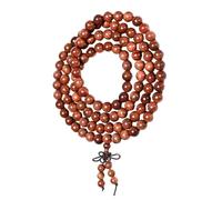 TEHAUX Bracelet en Bois 108 Perles 8Mm Bracelet de Perles de Bouddha en Bois Précieux Bijoux Mains Accessoire Hypoallergénique Adapté pour Fêtes et Usage Quotidien