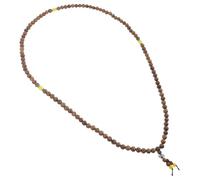 TEHAUX Bracelet En Bois Artisanal Perles 108 Beads Résistant à L'usure Unisexe Ethnique Accessoires Femme Quotidien