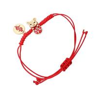 TEHAUX Bracelet en Corde Rouge Tressée Ajustable, Amulette pour Chance Année du Tigre, Bijou Symbolique Unisexe pour Usage Quotidien et Protection Spirituelle, Présent Amulette