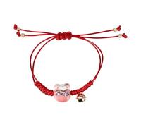 TEHAUX Bracelet Tressé en Corde de Poignet Rose Bracelet Délicat Fait Main Cordon de Poignet à Tricoter pour Étudiants et Couples Accessoire de Mode et Présent D’Amitié