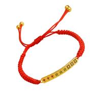 TEHAUX Bracelet Tressé Mahjong en Ficelle Rouge Ajustable pour Femme et Homme Style Traditionnel Chinois Esprit Amitié Taille Fine