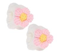 TEHAUX Bracelets Spa Pratiques Confortables et Portables Forme Fleur Rose en Tissu Corail pour Lavage du Visage, 2 Pièces pour Soins et Beauté Féminine