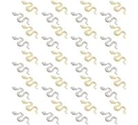 TEHAUX Breloques Serpent pour Ongles 3d en Alliage de Zinc, 40 Pièces pour Nail Art Diy, Décorations Robustes Anticorrosion, Accessoires Tendances pour Manucure et Fêtes