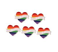 TEHAUX Broche Arc-en-ciel en Alliage, Lot de 5 Pièces Colorées, pour Lesbiennes et Gays, Accessoire Mode Inclusif, Événements Lgbtq et Tenues Décontractées
