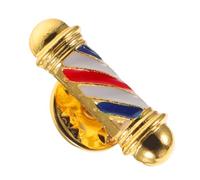 TEHAUX Broche de Chemise Insigne de Barbier Vintage en Alliage Finition Émaillée, Design Rétro Distinctif, Montrant Professionnalisme, pour Coiffeurs Salon ou Barbershop