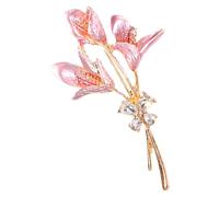 TEHAUX Broche Fleur Élégante en Alliage pour Femmes, Structure Solide et Fixation Sûre Chapeaux et Robes, pour Noël et Nouvel An