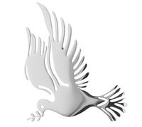 TEHAUX Broche Paix en Métal Argenté Épingle Anti-Dévoilement Polyvalente pour Femmes Bijou Commémoratif Léger Adapté aux Fêtes Vestes et Occasions de Deuil