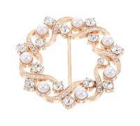 TEHAUX Broche Ronde à Nœud En Métal Doré 23 Pour Chemise Et T-shirt, Accessoire Féminin Polyvalent Pour Maintien D’ourlet, Élégante Boucle D’écharpe Ajustable