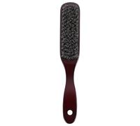 TEHAUX Brosse à Barbe en Bois Naturel Poils de Blaireau Brosse à Moustache pour Hommes Entretien Quotidien Barbe pour Soins du Visage et Coiffage Couleur Rouge