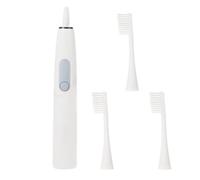 TEHAUX Brosse à Dents Électrique Étanche pour Adultes, Bouton Tactile, Poils Souples, Alimentation par Piles, Nettoyage des Dents, Soins Bucco-dentaires Quotidiens, Couleur Gris Clair
