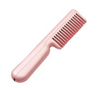TEHAUX Brosse Lissante Rechargeable USB Rose Peigne Lisseur Portable Mini Brosse Chauffante sans Fil pour Voyage Lisseur à Cheveux Compact Unisexe Coiffage Rapide et Pratique