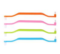 TEHAUX Brosses à Dents Coniques à Double Tête 4pcs en Plastique pour Nettoyage Interdentaire etBuccale, pour Personnes Appareil Dentaire