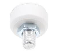TEHAUX Butée pour Orteils Double Rangée en Caoutchouc Blanc Légère et Facile à Installer, Accessoire de Frein Réglable pour Patins à roulettes pour Roller Skating