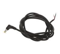 TEHAUX Câble d'alimentation DC 5,5x2,5mm Fiche Mâle Coudée, Cuivre, Supporte Fort Courant, Compatible Ordinateur et TV, Câble de Charge Polyvalent Noir