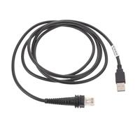TEHAUX Câble de Données USB Noir 2 Mètres pour Scanner de Codes-Barres Industriel, Transmission Haute Vitesse et Portée Étendue, pour Opérations Commerciales