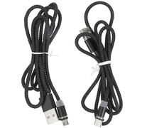 TEHAUX Câble Magnétique pour Téléphone 2Pcs Chargeur USB Type C 1M Câble de Données Charge Rapide Compatible Smartphones Nylon Solide Noir