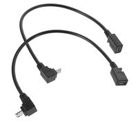 TEHAUX Câble Micro USB à Angle Droit 90° 2pcs en Cuivre Pur pour Transfert de Données Rapide et Charge Facile, Extension Solide pour Appareils Mobiles