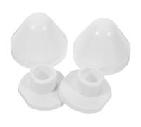 TEHAUX Cache-Boulons Plastique pour Wc Suspendu 2 Pièces Accessoires de Réparation Toilettes Salle de Bain Compatible Installation Facile