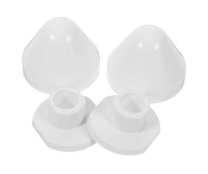 TEHAUX Cache-Boulons Plastique pour Wc Suspendu 2 Pièces Accessoires de Réparation Toilettes Salle de Bain Compatible Installation Facile