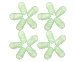 TEHAUX Cage à Leurres de Pêche 20 Pièces, Porte-Feedback de Pêche en Plastique Blanc, Support d'Appât Amovible pour Pêche en Étang