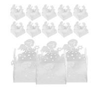 TEHAUX Caissettes Papier pour Chocolats 50 Pcs Motif Ange Blanc, Emballage Décoratif pour Bonbons et Truffes, Porte-chocolats Élégants pour Mariage et Fêtes