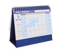 TEHAUX Calendrier de Bureau Minimaliste Bleu, Petit Format 2025.9-2026.12