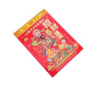 TEHAUX Calendrier Mural Almanach Chinois 2027 Année Chèvre Rouge | Format à Détacher, Détails Dorés et Impression Nette, Décoration Murale Maison ou Bureau