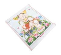 TEHAUX Calendrier Mural Chinois Style Rotin Imitation Calendrier Annuel Clair Imprimé pour Décoration Maison et Bureau Année Du Serpent Suspendue Fonctionnel