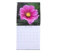 TEHAUX Calendrier Mural Fleurs 2027, 12 Mois, Papier, à Suspendre | Disposition Claire, Trou Prépercé et Boucle Métal, pour Bureaux et Salons, Ambiance Artistique