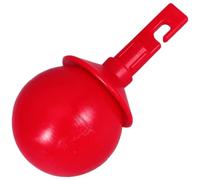 TEHAUX canne de marche en bois, dispositif d'assistance pour les aveugles, embout de canne en plastique rouge à tête ronde avec crochet rotatif, sécurité et stabilité à domicile pour