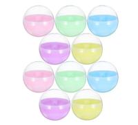 TEHAUX Capsules Rondes Translucides Semi-transparentes Macarons 65 Mm En Plastique 50 Pcs Contenants Personnalisables Pour Distributeurs Automatiques Fête Garçon Et Filles Stockage Présents